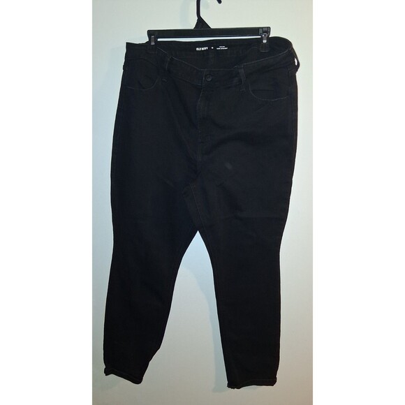 Old Navy Black High Rise Straight Jeans Sz 18 - Picture 1 of 2
